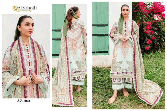 Queen Court Vol 2 By Alzohaib Printed Embroidery Cotton Pakistani Suits Wholesale Online
